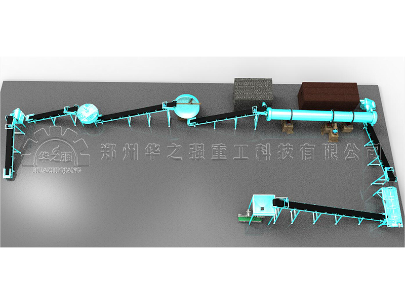 工藝流程每小時1-2噸盤式造粒機肥料生產線