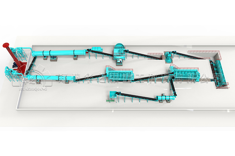 河南新型有機(jī)肥二合一造粒機(jī)設(shè)備生產(chǎn)線
