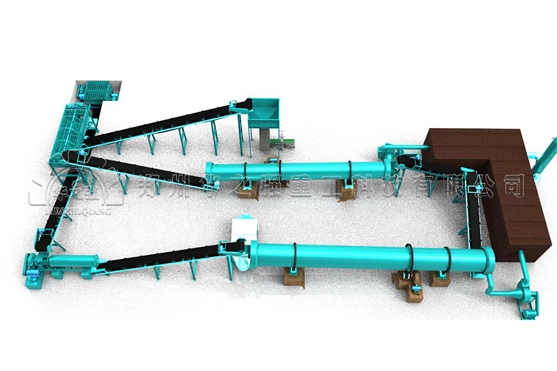 內(nèi)蒙古新型有機(jī)肥二合一造粒機(jī)設(shè)備生產(chǎn)線